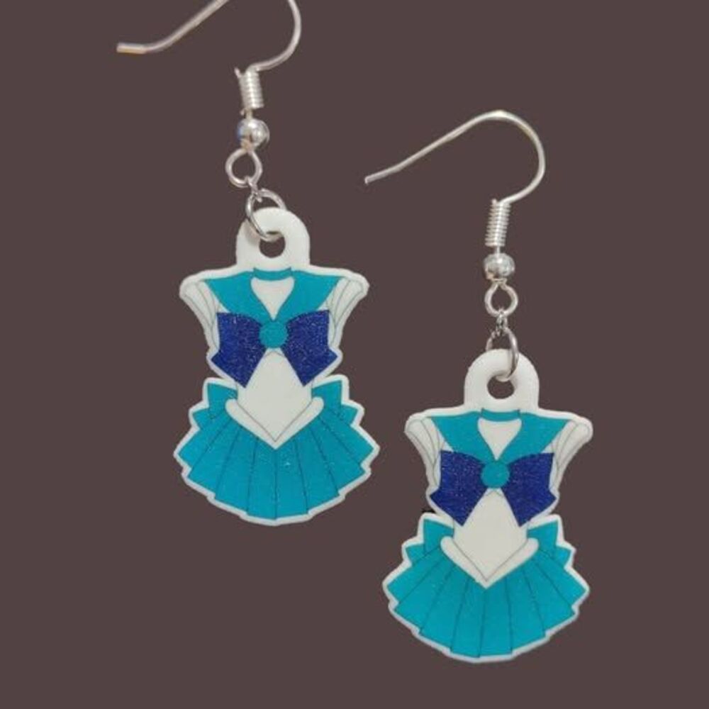Sailor Moon Sailor Neptune Earrings-Wires-Silver
